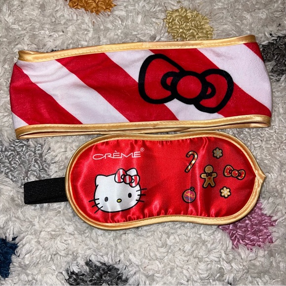 Crème Red Hello Kitty Sleep Mask and headband - Picture 1 of 5